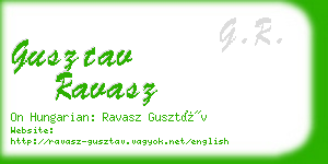 gusztav ravasz business card